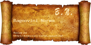 Bagnovini Norma névjegykártya